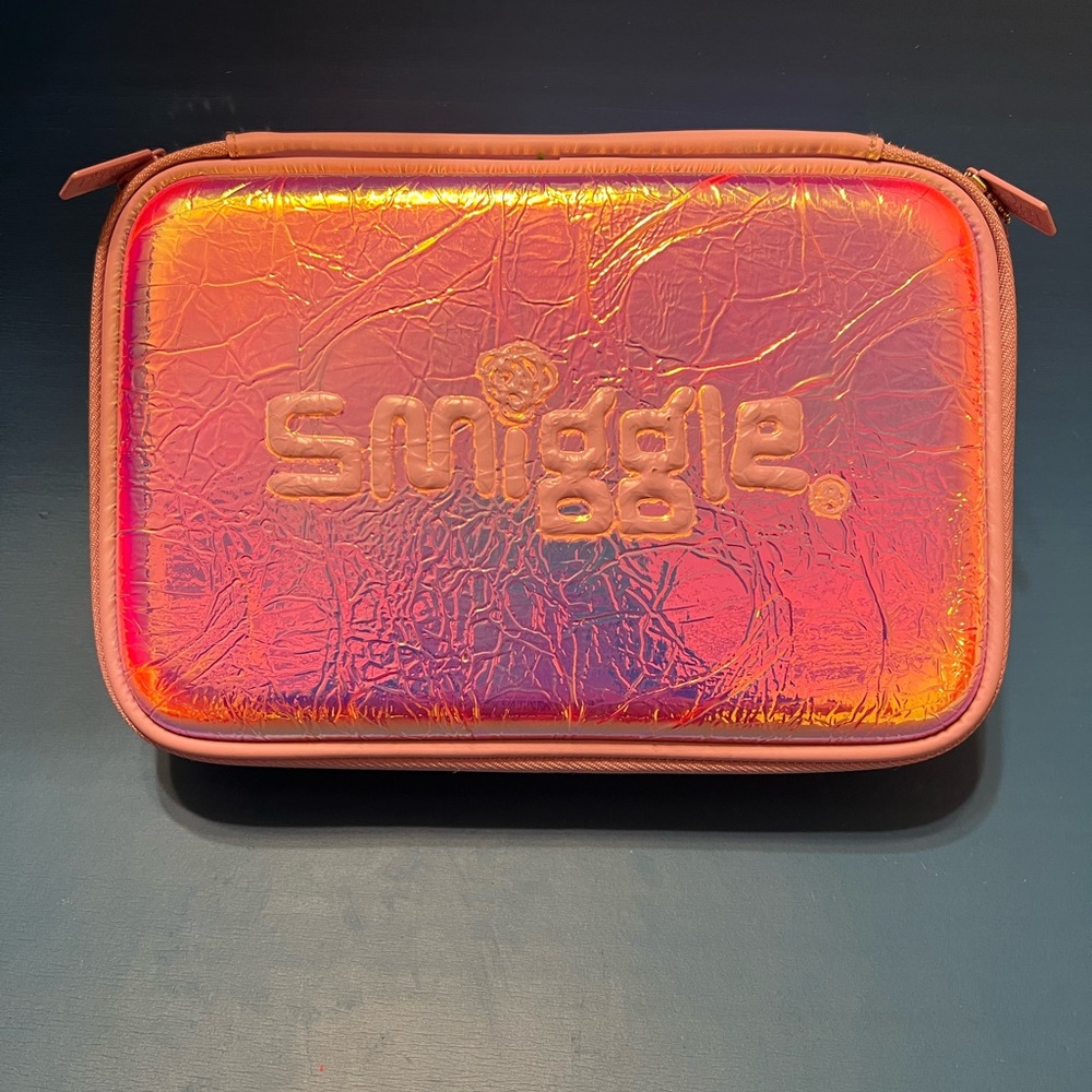 Smiggle holographic double up hardtop pencil case